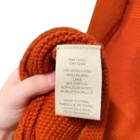 NWT Anthropologie Layered Shawl Knit Orange Sweater Coat by TINY Size Small - Picture 10 of 11